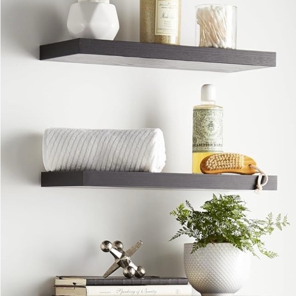 Floating Shelves (Black, Set of 3, 16in) - Picture 2 of 5